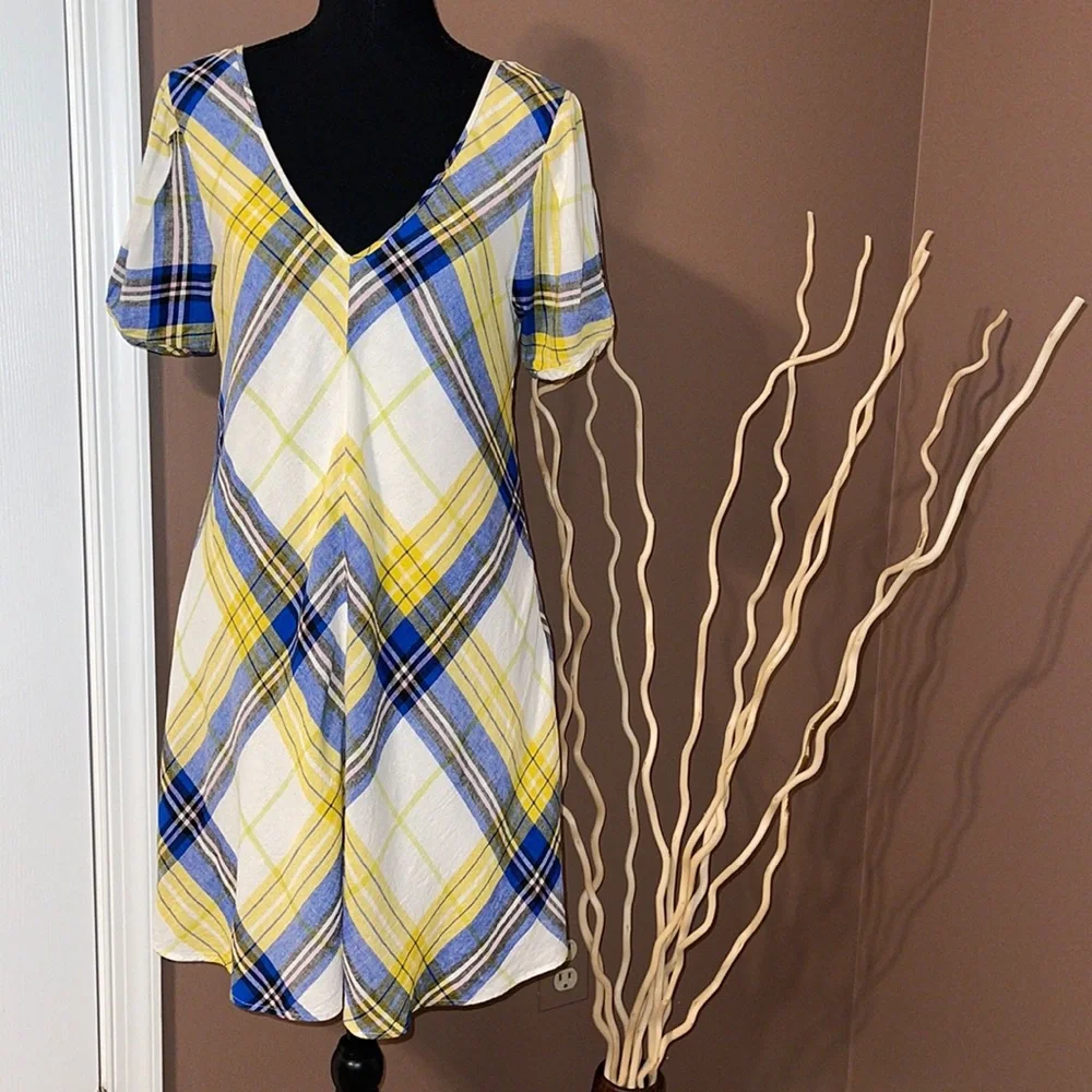 Urban Outfitters Peppa Plaid Mini Dress Size SM - Picture 1 of 16